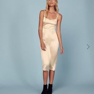 Reformation 100% silk midi dress